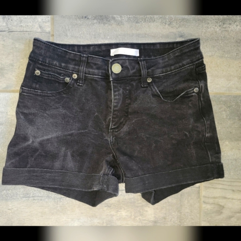 Black Denim Shorts